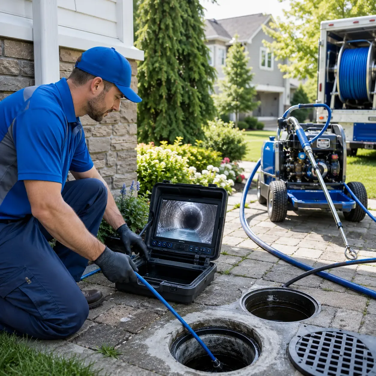 Outdoor drain cleaning professionals serving Wilton, CT
